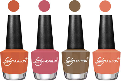 

Lady Fashion UV Soak Off Nail Growth Gel Nail Polish Almond, Nude Pink, Brown Beige, Coral(Pack of 4)