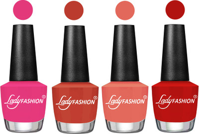 

Lady Fashion UV Soak Off Nail Growth Gel Nail Polish Pink, Light Copper, Peach, Orange(Pack of 4)