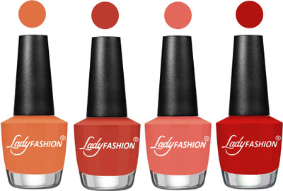 

Lady Fashion UV Soak Off Nail Growth Gel Nail Polish Wintage Nude, Light Copper, Peach, Orange(Pack of 4)