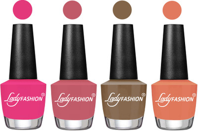 

Lady Fashion UV Soak Off Nail Growth Gel Nail Polish Pink, Nude Pink, Brown Beige, Coral(Pack of 4)