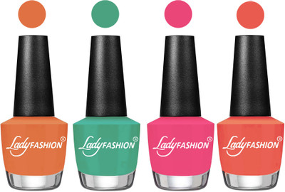 

Lady Fashion UV Soak Off Nail Growth Gel Nail Polish Wintage Nude, Green, Bright Pink, Carrot,(Pack of 4)