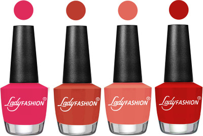 

Lady Fashion UV Soak Off Nail Growth Gel Nail Polish Strawberry, Light Copper, Peach, Orange(Pack of 4)