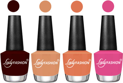 

Lady Fashion UV Soak Off Nail Growth Gel Nail Polish Maroon, Camel Fantasy, Flirty Nude, Magenta(Pack of 4)