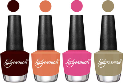 

Lady Fashion UV Soak Off Nail Growth Gel Nail Polish Maroon, Flirty Nude, Magenta, Nude Flair(Pack of 4)