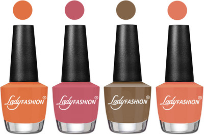 

Lady Fashion UV Soak Off Nail Growth Gel Nail Polish Wintage Nude, Nude Pink, Brown Beige, Coral(Pack of 4)
