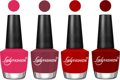 

Lady Fashion UV Soak Off Nail Growth Gel Nail Polish Strawberry, Mauve, Red, Blood Red(Pack of 4)