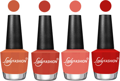 

Lady Fashion UV Soak Off Nail Growth Gel Nail Polish Almond, Light Copper, Peach, Orange(Pack of 4)