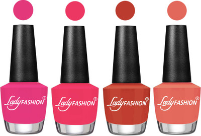 

Lady Fashion UV Soak Off Nail Growth Gel Nail Polish Pink, Sweet Pink, Light Copper, Peach(Pack of 4)