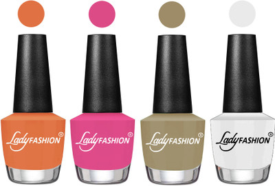 

Lady Fashion UV Soak Off Nail Growth Gel Nail Polish Wintage Nude, Magenta, Nude Flair, White(Pack of 4)