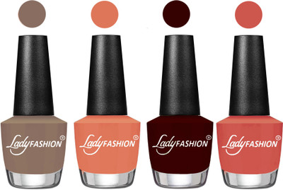 

Lady Fashion UV Soak Off Nail Growth Gel Nail Polish Beige, Coral, Plum, Ton,(Pack of 4)