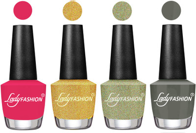 

Lady Fashion UV Soak Off Nail Growth Gel Nail Polish Strawberry, Golden, Chrome, Aqua(Pack of 4)