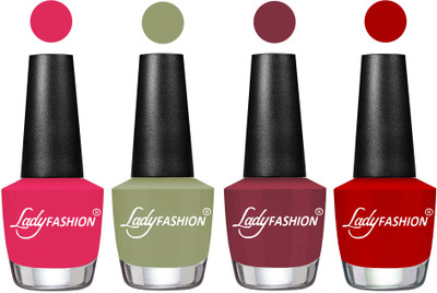 

Lady Fashion UV Soak Off Nail Growth Gel Nail Polish Strawberry, Magic Nude, Mauve, Red(Pack of 4)
