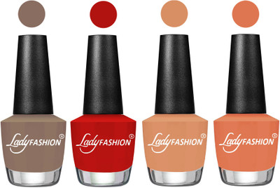 

Lady Fashion UV Soak Off Nail Growth Gel Nail Polish Beige, Orange, Camel Fantasy,Flirty Nude(Pack of 4)
