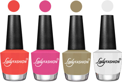 

Lady Fashion UV Soak Off Nail Growth Gel Nail Polish Pumpkin, Magenta, Nude Flair, White(Pack of 4)