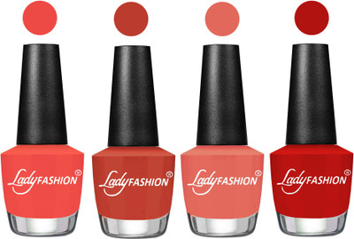 

Lady Fashion UV Soak Off Nail Growth Gel Nail Polish Pumpkin, Light Copper, Peach, Orange(Pack of 4)