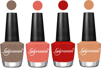 

Lady Fashion UV Soak Off Nail Growth Gel Nail Polish Beige, Peach, Orange, Camel Fantasy(Pack of 4)