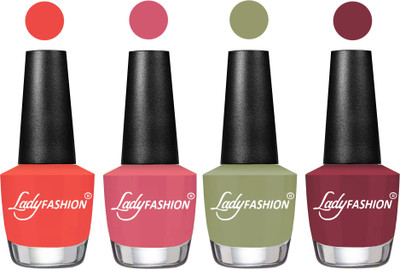 

Lady Fashion UV Soak Off Nail Growth Gel Nail Polish Pumpkin, Violine Dawn, Magic Nude, Mauve(Pack of 4)
