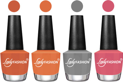 

Lady Fashion UV Soak Off Nail Growth Gel Nail Polish Almond, Wintage Nude, Grey, Violine Dawn(Pack of 4)