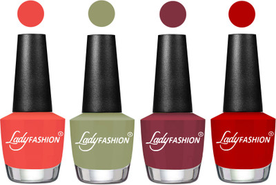 

Lady Fashion UV Soak Off Nail Growth Gel Nail Polish Pumpkin, Magic Nude, Mauve, Red(Pack of 4)