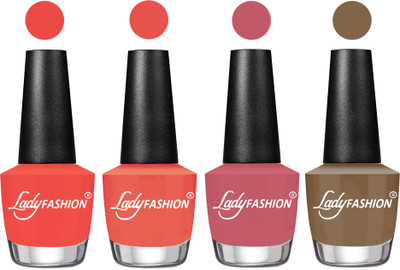 

Lady Fashion UV Soak Off Nail Growth Gel Nail Polish Pumpkin, Carrot, Nude Pink, Brown Beige(Pack of 4)