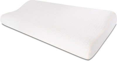 Sleepsia Memory Foam Solid Orthopaedic Pillow Pack of 1(Off White)