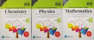 COMBO PACK OF Pearson IIT Foundation PHYSICS , CHEMISTRY AND MATHEMATIC FOR Class 8(PAPRE BACK, PERSON)