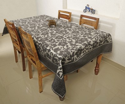 Sunrise Floral 4 Seater Table Cover(Grey, Polyester)