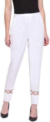 RIVI Regular Fit Women White Trousers