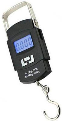 

Zelenor 50Kg Portable Hanging Luggage Weight Machine Digital for Weighing Household Item Weighing Scale(Black)