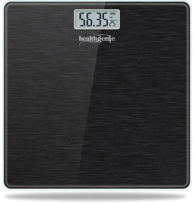 

Healthgenie Electronic Digital Weighing Machine Bathroom Personal Weighing Scale, Max Weight : 180 Kgs Weighing Scale(Brushed Black)