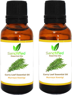 

SANCTIFIED Curry leaf Essential Oil - 100% Pure Natural & Undiluted Oils for healthy skin, hair (pack of 2) 30ml each(30 ml)