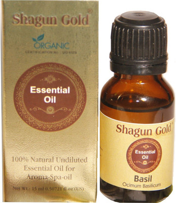 

SHAGUN GOLD Pure 100% Natural Basil Essential Oil Pack Of 2 15ML Each(30 ml)
