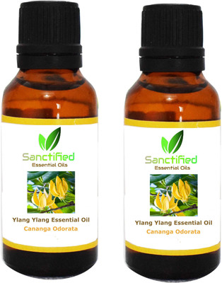 

SANCTIFIED Ylang Ylang Essential Oil 100% Pure Natural & Undiluted Oils 30ml for hair, skin for unisex (pack of 2)(30 ml)