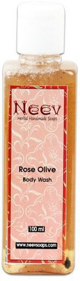 Neev Herbal Homemade Soaps Rose Olive Body Wash - For Youthful and Glowing Skin - 100ml(100 ml)