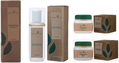 

Shahnaz Husain Neem ( Hair Oil (200ml) + Rehydrant Lotion (100ml) + Rejuvenating Skin Balm (100ml) + Skin Nourishing Cream (40gm))(Set of 4)