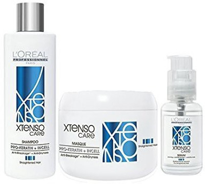 

L'Oreal Professionnel XTenso Care Pro-Keratin and Incell Shampoo 250ml, Masque 196g and Serum 50ml(Set of 3)