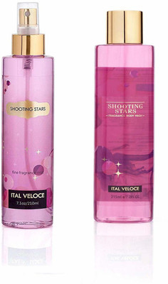 

Ital Veloce Combo Of Body Mist & Body Wash For Women/Best Gift For Women/Girls (Body Mist 210 ML & Body Wash 215) Fine Fragrance/Body Spray (Shooting stars)(Set of 2)