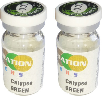 

Celebration CalypsoGreen Yearly disposable Color Lenses Yearly Contact Lens(0, Green, Pack of 2)