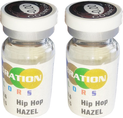 

Celebration HipHopHazel Yearly disposable Color Lenses Yearly Contact Lens(0, Hazel, Pack of 2)