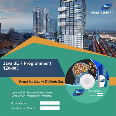 

PTNR01A998WXY Java SE 7 Programmer I 1Z0-803 Practice Exam E-Book Set(DVD)