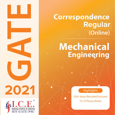 

ICE GATE Mechanical Engineering 2021 Exam Preparation Course (Online Lectures + Theory Books) Correspondence Program(Online)