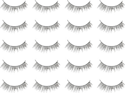 

Foolzy 10 Pairs Black Handmade Natural Thick Long False Fake Eyelashes(Pack of 10)