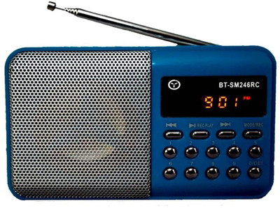 

Fangtooth B T- SM246 Portable Radio FM support USB , Memory Card, Aux in & Recording FM Radio(Blue)