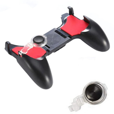 

BUY SURETY High Quality 4 in 1 PUBG Game Fire Button Aim Key Smart Phone Trigger R1 L1 Shooter Gampads Mobile Gaming Handle Controller For All Smartphone Gaming Accessory Kit(Black, For iOS, Android)