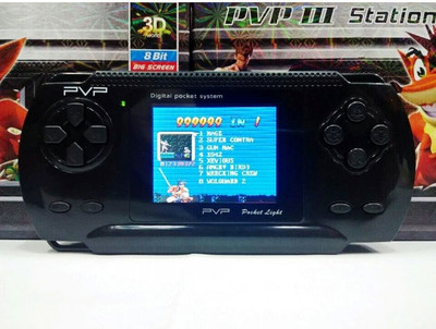 

WEBSTER PVP Station Light 3000 8 Bit Portable Game with Built-in Games PVP PSP Game-console with Super Contra, Super Mario, Soccer, Cricket2887, Crash, Angry Birds, Pinball, Lunar Ball, and other Unlimited Games(Color Randomly Selected)