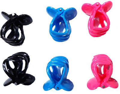 

Garg Traders Hair claws clutches 6pcs in different color Hair Claw(Black, Blue, Red, White, Pink)