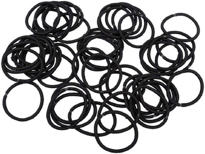 

SHAFIRE Hair Elastic Rubber Band (Black)-Set of 50 Pieces Hair Band(Black)