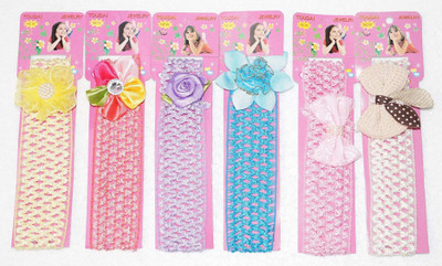 

FOK Set Of 6 Baby Multi Color Crochet Style Elastic Hair Ties (Random Design) Hair Band(Multicolor)