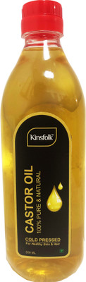 

Kinsfolk CASTOR Oil ((100% Pure COLD PRESSED)) For HAIR GROWTH Hair Oil(500 ml)