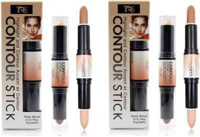 TRS Contour And Highlighter Stick (Shade of A,B) Pack OF 2 Highlighter(Beige)